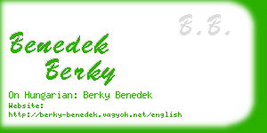 benedek berky business card